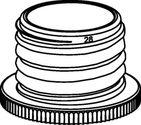 Bottle thread adapter GL32 to GL28ETFE